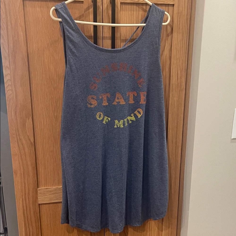 Women’s XXL Blue Graphic Tank Top